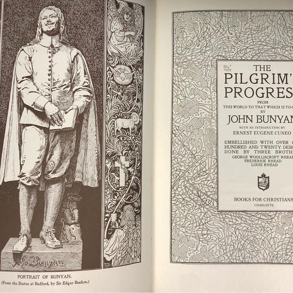 The Pilgrim’s Progress Book John Bunyan Hardcover 1972 Kingsport Press Large - Picture 12 of 16